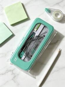 Bộ 8 món thước kẻ và compa trong suốt đơn giản, dụng cụ vẽ chính xác, thiết kế dành riêng cho học sinh, phù hợp cho bài tập toán và hình học ở trường - Bộ - Xem 4