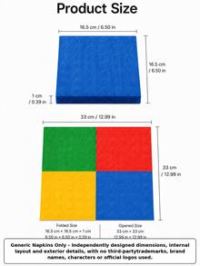 Joivida 1 Set Colorful Building Block Birthday Party Supplies, Brick-Themed Disposable Tablecloth, Paper Plates & Napkins, Creative Party Tableware Decoration Kit For Birthday Celebration, Family Gathering, Classroom Party & Photo Booth Decor - multicolor - View 3