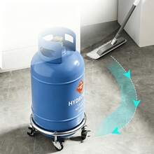 1-Piece Gas Cylinder Transport Cart With Shelf | Equipped With 360° Swivel Casters For Easy Mobility, Reinforced Thickened Frame, And Dual-Ball Bearing Wheels Built Into The Casters-Ideal For Transporting Propane And Gas Cylinders - A - View 5