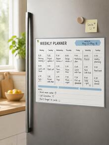 Reusable Monthly & Weekly Planner, Magnetic Calendar Sticker, Whiteboard Flexible Magnet Memo Pad, Message Board & Fridge Magnet - multicolor - View 2