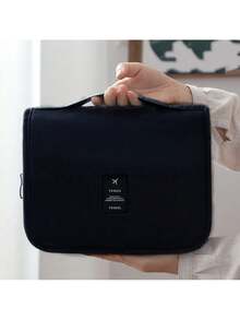 Found Favorite 1-Piece Hook-On Makeup Bag, Multifunctional Travel Makeup Bag, Large-Capacity Waterproof Storage Bag, Cosmetic Organizer, Toiletry Bag, - Black - View 2