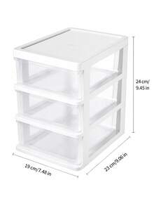 1 Estante de almacenamiento de escritorio pequeño y transparente, a prueba de polvo, impermeable y resistente a caídas, de alta gama y elegante, fácil de almacenar, que ocupa poco espacio, adecuado para almacenamiento de oficina, almacenamiento de herramientas al aire libre, almacenamiento de útiles escolares, almacenamiento de cocina - Multicolor - Ver 11
