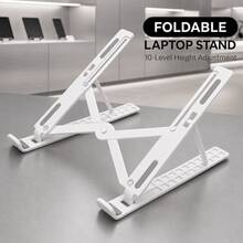 Teckwe 10-Level Height Adjustable Laptop Stand, Lightweight Foldable Desktop Holder With Stable Triangular Frame, Ventilated Open Design And Scratch-Resistant Silicone Pads, For 10–16 Inch Laptops And Tablets - View 2