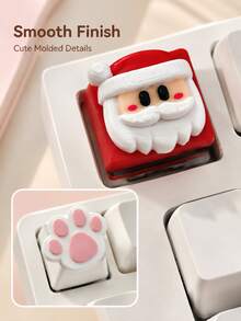 Zazumi 1PC Novelty Mechanical Keyboard Keycap, Cute Cat Paw, Semi-Transparent Character And Traffic Cone Designs, Creative Decorative Key Cap For Custom Keyboard Setup, Desktop Decoration, Gaming Desk, Office And Everyday Computer Accessories - View 5