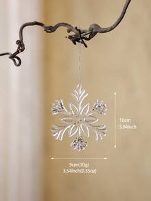Transparent Acrylic Snowflake Ornaments, Christmas Tree Hanging Pendants, Decorative Hanging Props For Xmas Wreath, Gift Bag & Scene Layout Decoration - Multicolor - View 7