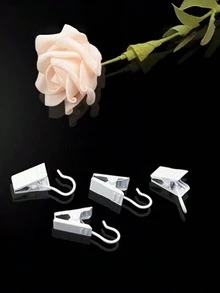 30 cái kẹp móc rèm mini bằng thép không gỉ để treo rèm và đèn dây ngoài trời, màu trắng, quà tặng sinh nhật tốt nghiệp - Nhiều màu - Xem 6
