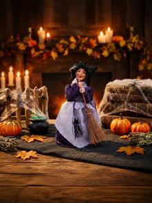 Halloween Witch Living Room Creative Storage Decorations For Schools, Offices, Gifts, Weddings, Start Of School Season, Small Party Games, And Daily Parties - multicolor - View 5