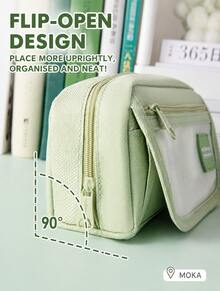 Moon Light Pencil Case, Extra Large Capacity Simple Pencil Box, Aesthetic Student Stationery Bag For School Office Supplies - multicolor - View 8