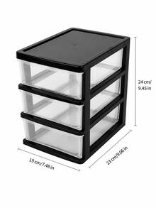 1 Estante de almacenamiento de escritorio pequeño y transparente, a prueba de polvo, impermeable y resistente a caídas, de alta gama y elegante, fácil de almacenar, que ocupa poco espacio, adecuado para almacenamiento de oficina, almacenamiento de herramientas al aire libre, almacenamiento de útiles escolares, almacenamiento de cocina - Multicolor - Ver 12