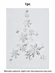 Haus Hana Crystal Snowflake Christmas Tree Glass Window Sticker, Made Of PVC, Suitable For Holiday And Winter Decoration Without The Need For Power Supply. Electrostatic Christmas Tree Glass Window Sticker Is A Must-Have For Christmas Decoration. - Multicolor - View 11