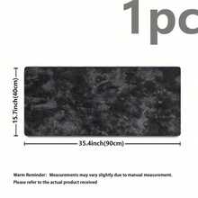 1PC Black Textured Gaming Mouse Pad. Large Enough To Cover The Entire Desktop Workspace. Unique Grey Stone Texture Design.This Large Mouse Pad Can Be Used As A Desktop Mat, Study Mat, Or Keyboard Pad - multicolor - View 9
