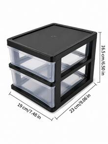 1-Piece Small Transparent Desktop Storage Box, Dustproof, Waterproof, And Anti Drop, High-End And Atmospheric, Easy To Store Without Taking Up Space, Suitable For Office Storage, Outdoor Tool Storage, Stationery Storage - Multicolor - View 12