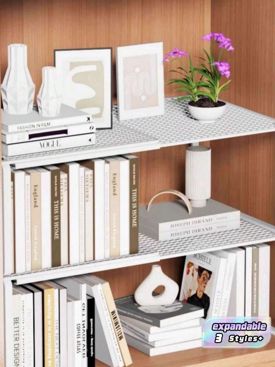 Adjustable And Expandable Closet Organizer‑‑Space‑Saving For Kitchen, Bedroom And Desk Organization, Multi‑Functional Storage Rack, Shoe Cabinet Storage, Sundries Rack, Closet Storage Solution, Closet Divider, Cabinet Organization And Storage - Multicolor - View 1