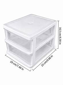 1-Piece Small Transparent Desktop Storage Box, Dustproof, Waterproof, And Anti Drop, High-End And Atmospheric, Easy To Store Without Taking Up Space, Suitable For Office Storage, Outdoor Tool Storage, Stationery Storage - Multicolor - View 11