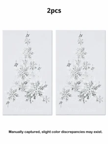 Haus Hana Crystal Snowflake Christmas Tree Glass Window Sticker, Made Of PVC, Suitable For Holiday And Winter Decoration Without The Need For Power Supply. Electrostatic Christmas Tree Glass Window Sticker Is A Must-Have For Christmas Decoration. - Multicolor - View 10
