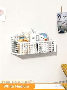 Metal Mesh Makeup Organizer, Large Capacity Vanity Countertop Cosmetic Storage Basket, Multi‑Compartment Skincare Display Rack - Multicolor - View 5