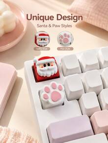 Zazumi 1PC Novelty Mechanical Keyboard Keycap, Cute Cat Paw, Semi-Transparent Character And Traffic Cone Designs, Creative Decorative Key Cap For Custom Keyboard Setup, Desktop Decoration, Gaming Desk, Office And Everyday Computer Accessories - View 7