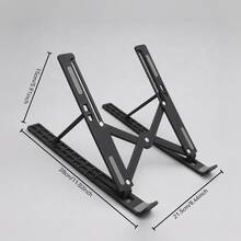 Teckwe 10-Level Height Adjustable Laptop Stand, Lightweight Foldable Desktop Holder With Stable Triangular Frame, Ventilated Open Design And Scratch-Resistant Silicone Pads, For 10–16 Inch Laptops And Tablets - View 5