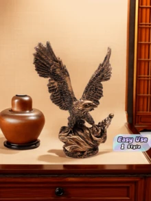 復古展翅樹脂雕像 動物小擺飾 辦公室居家桌面裝飾擺件 - 多色 - 查看 1