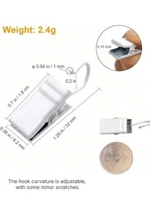 30 cái kẹp móc rèm mini bằng thép không gỉ để treo rèm và đèn dây ngoài trời, màu trắng, quà tặng sinh nhật tốt nghiệp - Nhiều màu - Xem 3