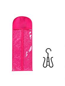Non-Woven Wig Storage Bag With Clear PVC Window, Waterproof Hanging Wig Pouch, Travel Cosplay Comic Con Wig Organizer Bag - Multicolor - View 18