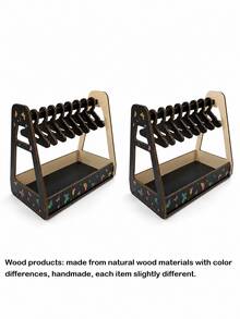 Joivida Wooden Jewelry Rack With Multiple Slots, Necklace And Earring Display Box, Jewelry Storage And Organizing Ornaments, Small Item Display Tower Center Table For Storing Handicrafts, Desktop Decoration Storage Rack, Essential Box For Shops And Homes - Multicolor - View 15