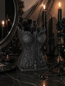 Tempat Kuas Makeup Gaya Korset Gotik, Dekorasi Vintage untuk Meja Rias, Organizer Meja. - warna-warni - View 5