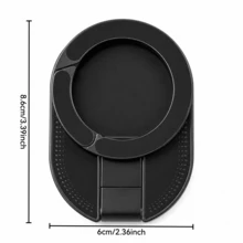 Teckwe 3-In-1 Magnetic Phone Holder With 18 Suction Cups, Adjustable Foldable Stand With Portable Hanging Clip For Gym, Travel And Desktop Use - Black - View 3