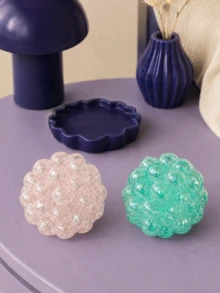 MINKOJA 1pc Transparent Pearl Stress Relief Toy, Transparent Squeeze Toy, Handmade Fidget Ball, Decompression Toy, Transparent INS Style, For Stress Release & Anxiety Relief - Multicolor - View 6