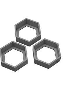 3/4Pcs Hexagon Floating Shelves, Nordic Wall Mount Storage Rack, Creative Geometric Decor Shelf For Living Room & Entryway - multicolor - View 9