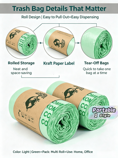 6L/10L/30L Compostable Food Waste Bags, 50pcs/25pcs Pack, Thick Compost Bags, Suitable For Countertop Trash Cans, Small Composting Bags, Food Scrap Bags