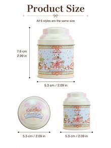 Joivida Round Metal Storage Tins, Mini Iron Storage Boxes With Lids, Rabbit Printed Organizer Cans For Jewelry, Small Accessories, Gift Packaging, Desktop Decor And Everyday Storage. - Multicolor - View 3