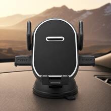 Teckwe Universal Gravity Car Phone Holder With Strong Suction Cup Base, Adjustable Dashboard Mount, One-Hand Operation And Anti-Slip Clamp For Smartphones - Black - View 5