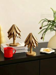 Nordic‑Style Tree‑Shaped Wooden Storage Rack With Vertical Storage Support, A Decorative Piece For Desktops - multicolor - View 5