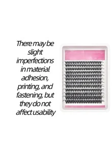 8 Tray 3D Mink Lash Clusters D Curl High Volume 8-20mm Mixed Lengths Fluffy Soft Lightweight DIY Eyelash Extension Kit For Daily Wedding Party Halloween Natural Look - Multicolor - View 4