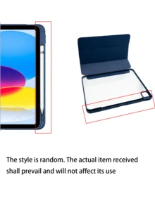 Blue Silicone Folding Shockproof Protective Case Compatible With Apple Tablet, Compatible With Tablet - Blue - View 4