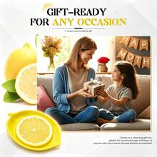 Large-Sized Lemon Ceramic Spoon Holder, Suitable For The Stove, An Elegant Cooking Utensil Holder, Heat-Resistant Dish Rack, Can Be Placed On The Countertop, Can Be Put In The Dishwasher. - Multicolor - View 9