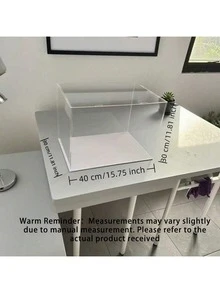 1pc Premium Transparent Acrylic Display Case - Elegant Collectible Storage Solution, Detachable Acrylic Display Box, Dust-Proof Display Box, Ideal For Small Figurines, Action Figures, Collectibles, Etc., Multiple Sizes Available, White Base - White - View 14