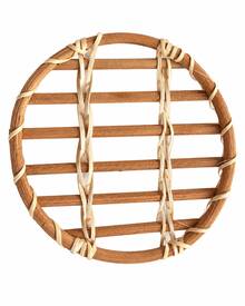 Cirelle Round Woven Rattan Coaster, Handmade Ins Style Heat Resistant Trivet Pad & Drink Mat For Coffee Cups, Tea Mugs, Pots, Pans, Dining Table, Kitchen, Restaurant, Boho Home Decor, Holiday & Housewarming Gift - Multicolor - View 13