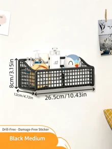 Metal Mesh Makeup Organizer, Large Capacity Vanity Countertop Cosmetic Storage Basket, Multi‑Compartment Skincare Display Rack - Multicolor - View 3