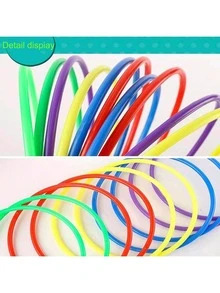 35 Rings For Throwing, 6 Marker Buckets, 12 Beanbags, 16 Rings, Outdoor Throwing Game, Sensory Integration Training, Plastic Rings, Colored Rings - Multicolor - View 4
