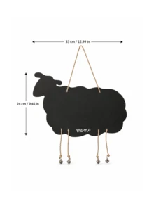 Cirelle 1pc Double-Sided Hanging Chalkboard, Sheep/Deer Shaped Mini Chalkboard, Message Board, Classroom Bulletin Decor, Wooden Stall Display Sign Chalkboard, No Installation Required, Hanging Design - multicolor - View 7
