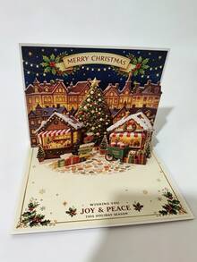 3D Pop‑Up Festival Greeting Card, Premium Christmas Arctic Cabin, Merry Christmas, Unique Pop‑Up Greeting Card - one size fits all - View 9