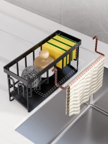The Dual Ear Storage Rack Made Of 1pc Carbon Steel Material Can Be Placed Anywhere, Mostly In The Bathroom, Kitchen And Other Scenes. It Has High Aesthetic Value And Can Store Multiple Hangers, Which Is Very Convenient And Practical - Multicolor - View 4