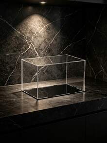 Black Base High-Definition Collectible Display Box, Assembled Transparent Acrylic Box, Alternative To Glass Box, Used For Displaying Figurines, Dolls, Ornaments, Home Storage & Organization, Gift Box - Black - View 9