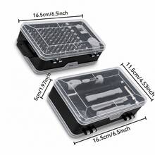 Teckwe 115件組精密螺絲起子套組，多功能電子產品維修工具組，防滑手柄，含延長桿與撬開工具，適用手機、筆記型電腦與手錶 - 灰色 - 查看 5