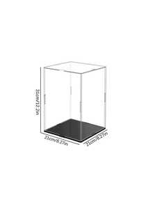 Black Base High-Definition Collectible Display Box, Assembled Transparent Acrylic Box, Alternative To Glass Box, Used For Displaying Figurines, Dolls, Ornaments, Home Storage & Organization, Gift Box - Black - View 18