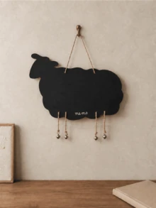 Cirelle 1pc Double-Sided Hanging Chalkboard, Sheep/Deer Shaped Mini Chalkboard, Message Board, Classroom Bulletin Decor, Wooden Stall Display Sign Chalkboard, No Installation Required, Hanging Design - multicolor - View 4
