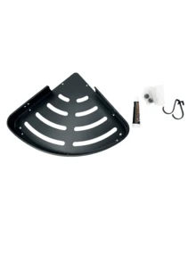 1 buah Rak Organizer Kamar Mandi Gantung Dinding Stainless Steel Dekorasi Kamar Mandi Rumah Aksesoris Kamar Mandi Organizer Kamar Mandi Penyimpanan Perlengkapan Sekolah - Hitam - View 4