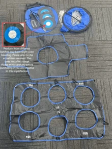 Portable Blue Soccer Goal, Detachable Multi-Purpose Soccer Training Net - Blue - View 10